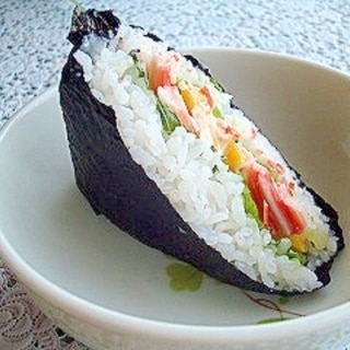 カニかまコーンマヨ❤寿司サンド